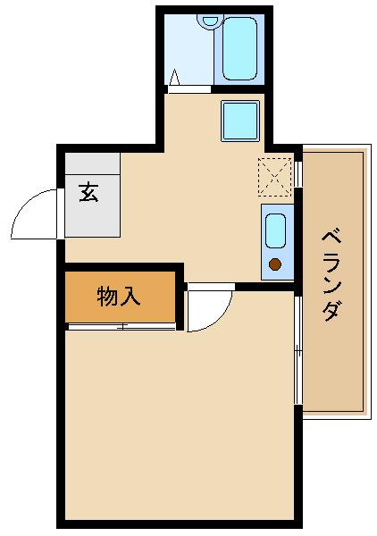 カサ・ヴェージャ(1DK/1階)の間取り写真