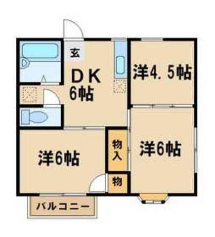 サンライズ(3DK/2階)の間取り写真