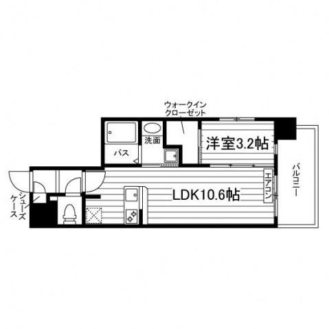 UNI TWINTOWER WISDOM(1LDK/8階)の間取り写真