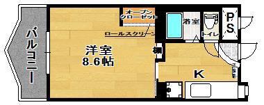 館アズビック(1K/2階)の間取り写真