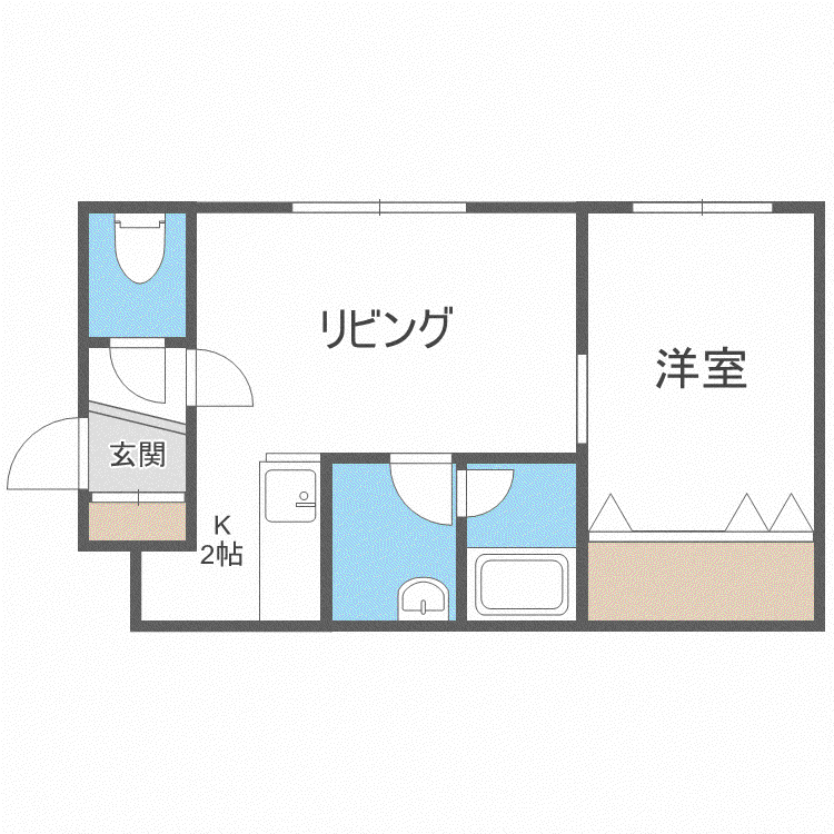 ミラージュ円山(1LDK/3階)の間取り写真
