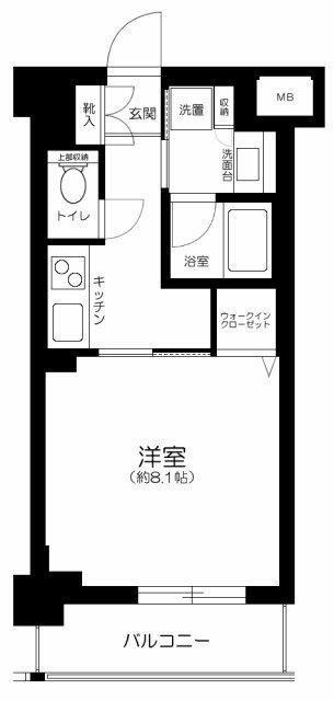 デュオステージ鷺ノ宮(1K/1階)の間取り写真