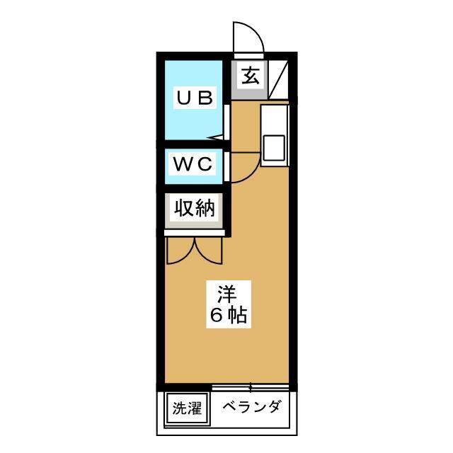 アリスヴィラ(1K/1階)の間取り写真