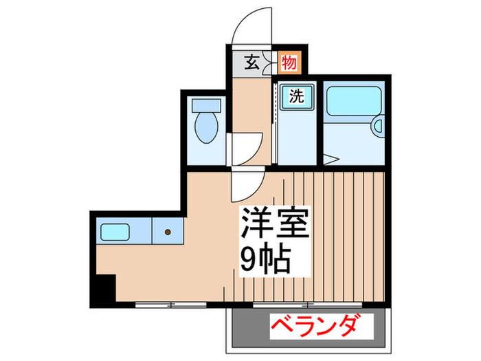 A.Kビル(ワンルーム/2階)の間取り写真