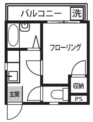 あすかレジデンス東武練馬(1K/2階)の間取り写真