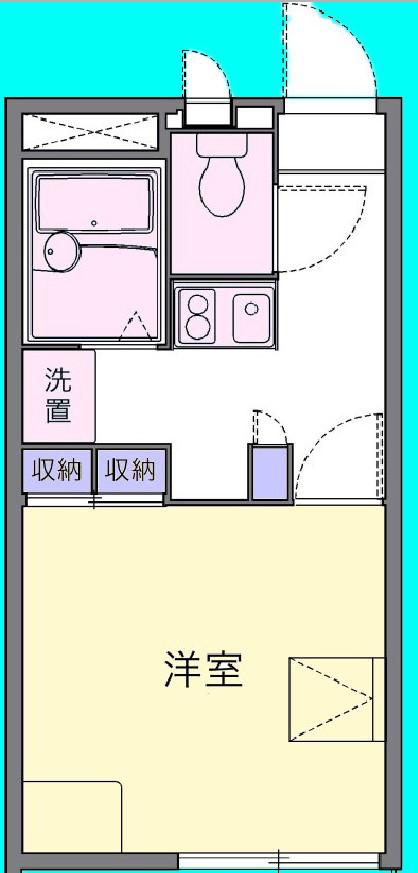 ラピスライト(1K/1階)の間取り写真