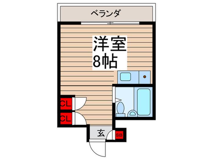 ダイアパレス上野(ワンルーム/5階)の間取り写真
