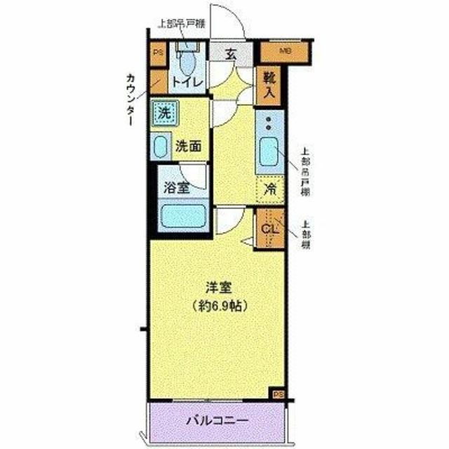 クレヴィスタ三軒茶屋(1K/2階)の間取り写真