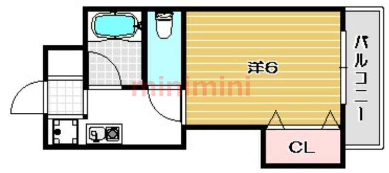 池上マンション(1K/1階)の間取り写真
