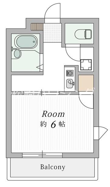 マンション拓(1K/2階)の間取り写真