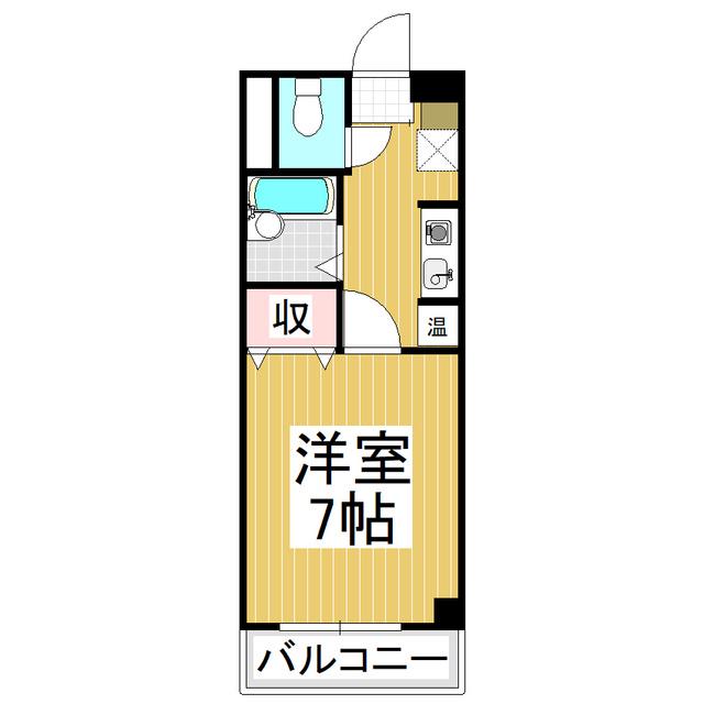 ポムルージュツルガ(1K/3階)の間取り写真
