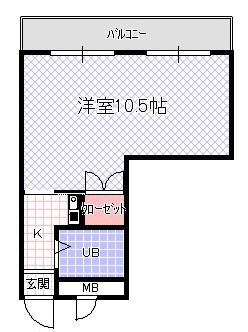 アスコットレジデンス(1K/3階)の間取り写真