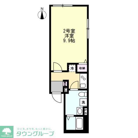 LAPELMELIA(1K/3階)の間取り写真
