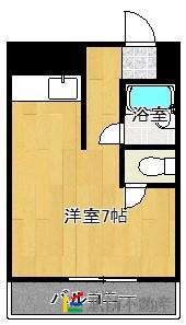 イッツビル(ワンルーム/9階)の間取り写真