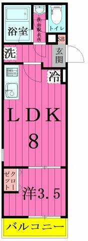 レヴィシア ビルディング.3(1LDK/4階)の間取り写真