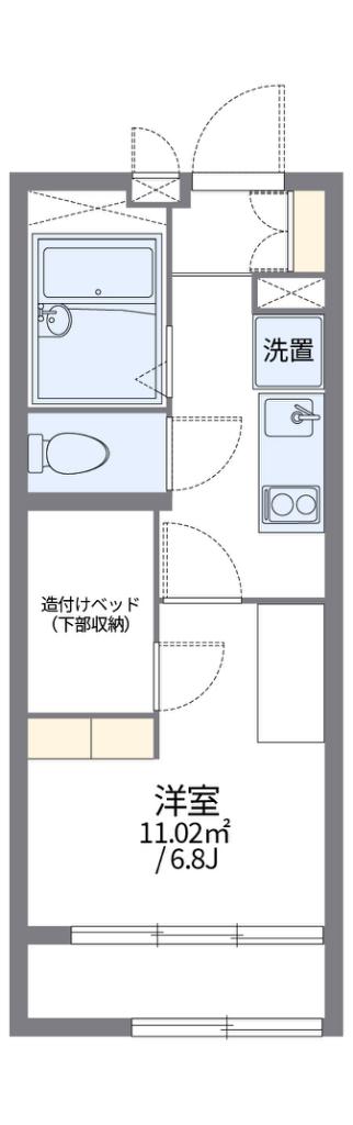 レオパレスアーバンカミノ(1K/1階)の間取り写真