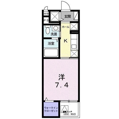 オーキッド都立大学(1K/1階)の間取り写真
