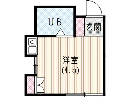 メープル小石川(ワンルーム/2階)の間取り写真