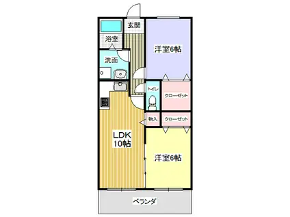 PEAR HOUSE(2LDK/2階)の間取り写真