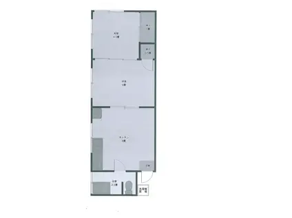 九州新幹線 鹿児島中央駅 徒歩10分 2階建 築45年(2DK/2階)の間取り写真