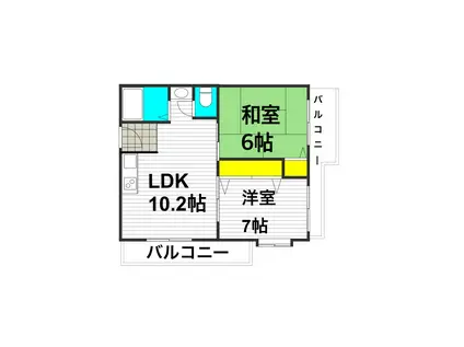 シャルル四条畷駅前(2LDK/1階)の間取り写真