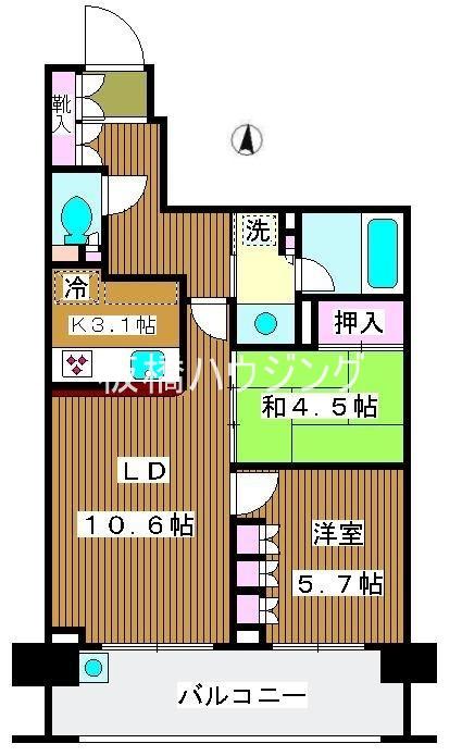 パークホームズ成増マークレジデンス(2LDK/5階)の間取り写真