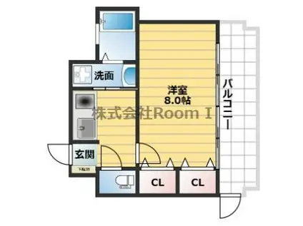 コスモリード谷町六丁目(1K/10階)の間取り写真