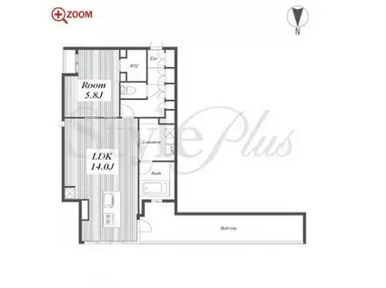 IZUMI ONE(1LDK/5階)の間取り写真