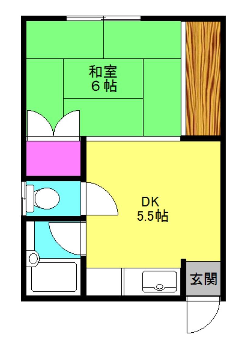 YMコーポ(2K/2階)の間取り写真