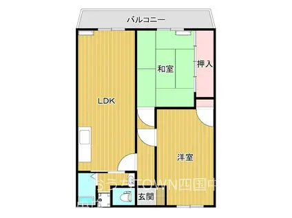 ドミエールII(3DK/2階)の間取り写真