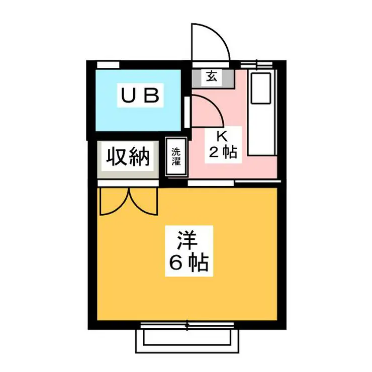 ハイツサンフラワーD棟 1階階 間取り