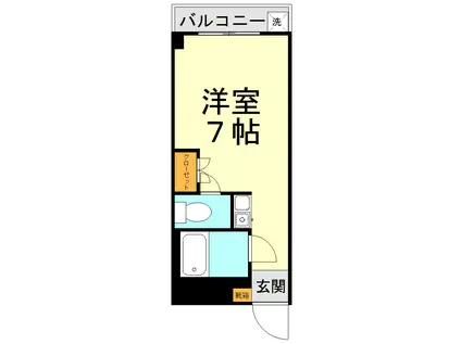コスモ館(ワンルーム/3階)の間取り写真