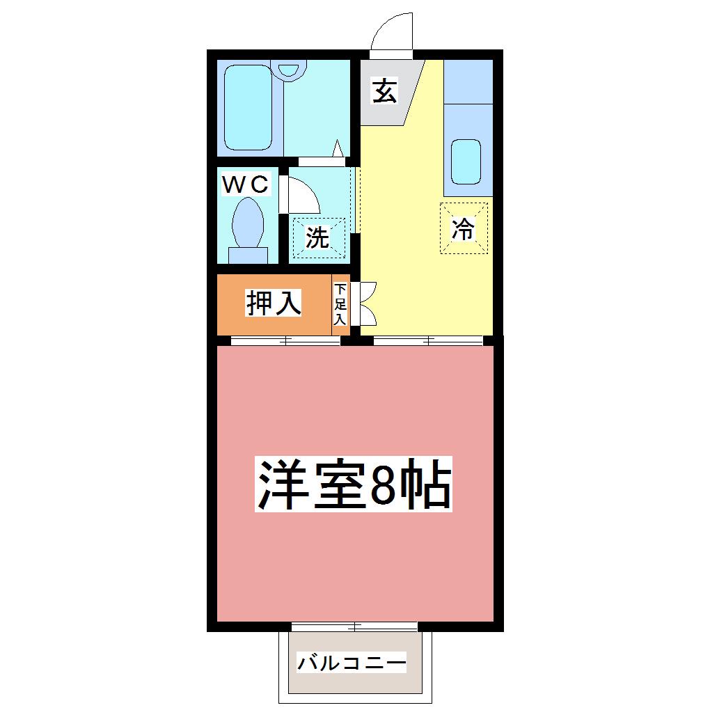 ユーマ ハウス(1K/2階)の間取り写真
