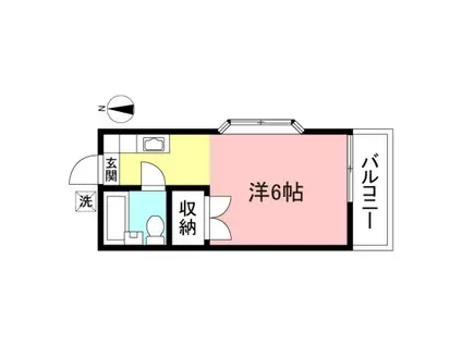 コーポ日野(ワンルーム/1階)の間取り写真