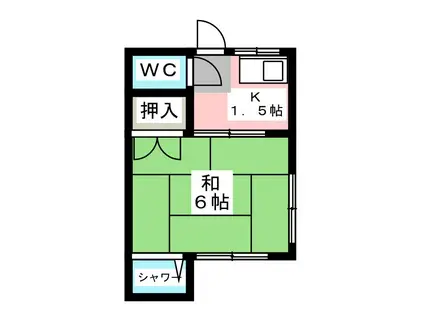 三美荘(1K/1階)の間取り写真