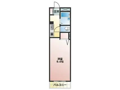 ハイドランジェ(1K/2階)の間取り写真