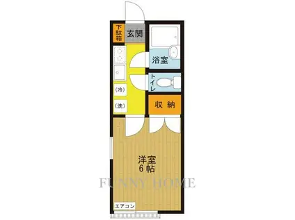 ハイツ栄春(1K/1階)の間取り写真