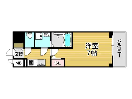 サムティ姫島FELICETO(1K/2階)の間取り写真