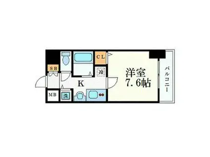 プレサンス 名古屋STATIONアライブ(1K/3階)の間取り写真