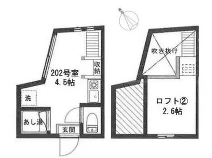 アーバンプレイス早稲田II(ワンルーム/2階)の間取り写真