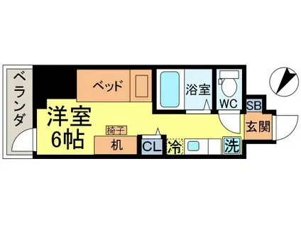 ライジングメゾン新小岩(ワンルーム/10階)の間取り写真