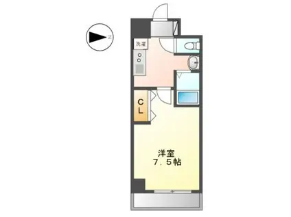 ニーズ メゾン 新栄(1K/4階)の間取り写真