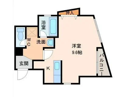 アークスクエア金宝堂(ワンルーム/7階)の間取り写真