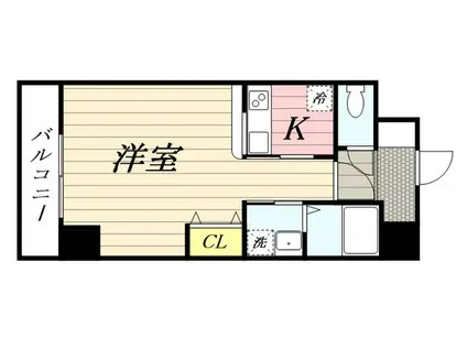 フェルテ波(1K/7階)の間取り写真