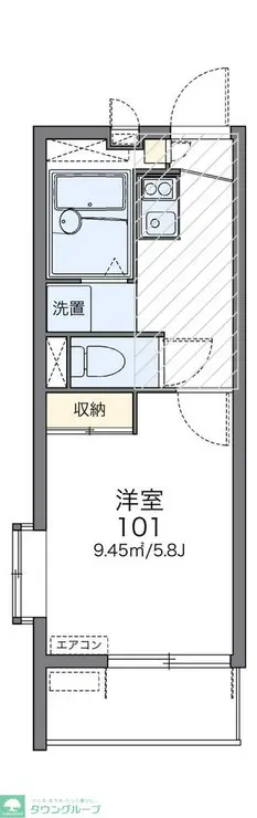 レオパレスホワイトヒルズII 2階階 間取り