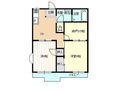 シティハウス(2SDK/2階)の間取り写真