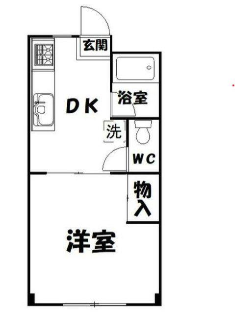 堀内コーポ(1DK/3階)の間取り写真