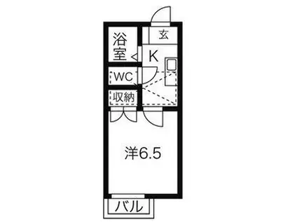 パルテネール ヒロ(1K/1階)の間取り写真