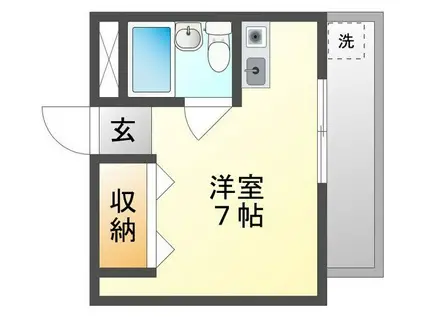 メゾン門田屋敷(ワンルーム/4階)の間取り写真