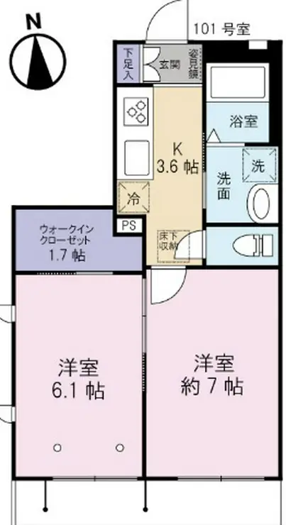オークハウス洗足 1階階 間取り